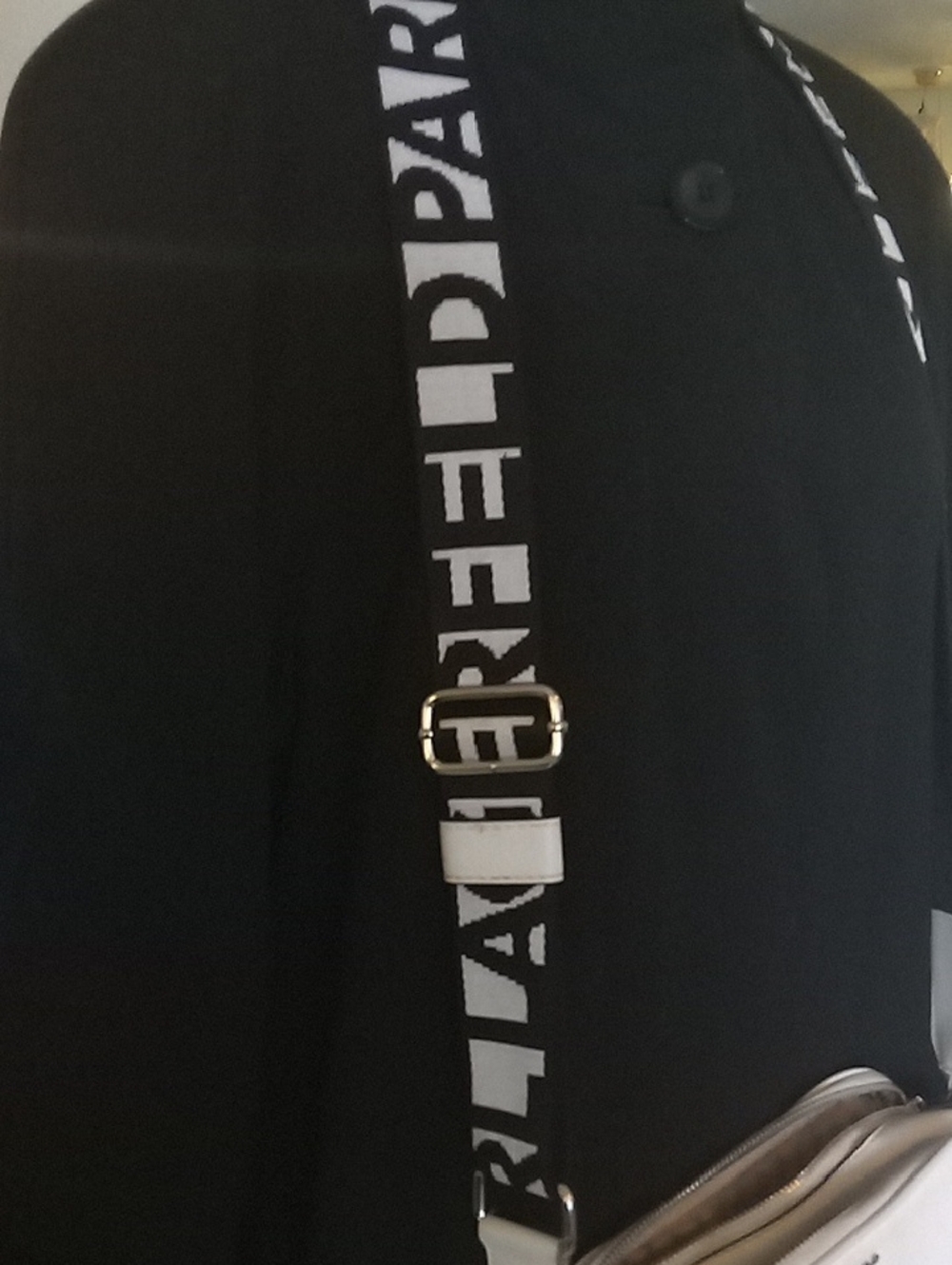 Karl Lagerfeld Silver Logo.Bag. Strap Is Worn Seen In Pic. This Was Gifted To Me - Picture 9 of 9